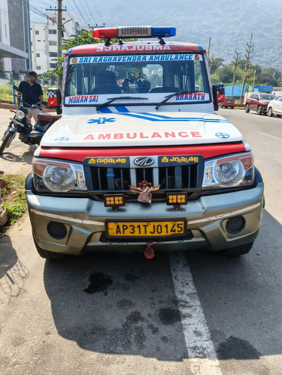 Waltair Ambulance Services ICU ambulance vehicle — emergency medical transport in Visakhapatnam, Andhra Pradesh
